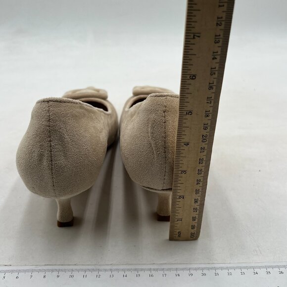 Wo Wagas Women's Nude Pointed Toe Pumps KItten Heels Wedding Party Dress Shoes - Picture 4 of 7